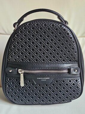 David Jones Paris Black Mini Backpack, NWOT